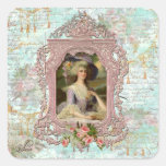 Marie Antoinette in Pink Frame Stickers