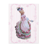 Marie Antoinette In Pink Invitation Postcards
