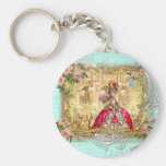 Marie Antoinette Party at Versailles in Aqua Key Chain