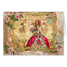 Marie Antoinette Party in Pink at Versailles Cards