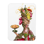 Marie Antoinette & Peacock Rectangular Magnet