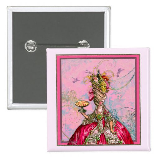 Marie Antoinette Peacocks and Cakes Pin