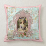 Marie Antoinette Pink Roses Pillow