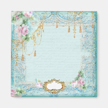 Marie Antoinette Roses and Lace Stationery/Cards Refrigerator Magnet