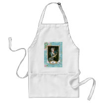 Marie Antoinette with Pink Roses and Lace Apron