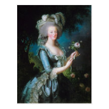 Marie-Antoinette with the Rose by Elisabeth Lebrun Postcard