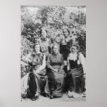 Marie Sklodowska Curie with her Four Students posters