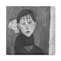 Marie, young woman of the people fridge magnet