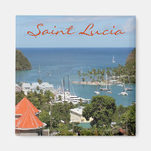 Marigot Bay Saint Lucia Refrigerator Magnet