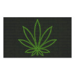 marijuana leaf : electric sign stickers