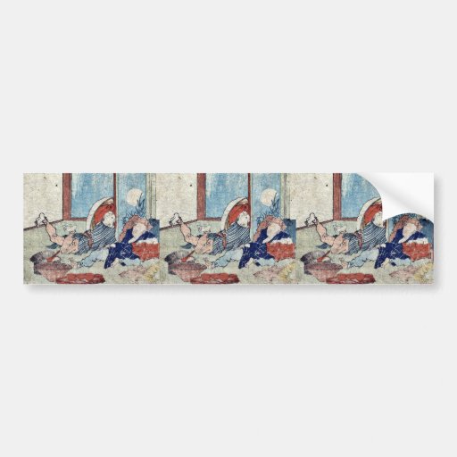 Mariko by Katsushika, Hokusai Ukiyoe Bumper Stickers