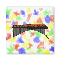 Marimba Design Graphic 1 Fridge Magnets