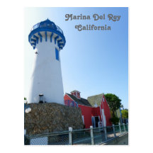 Marina Del Rey Lighthouse Postcard!