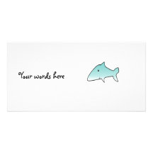 Marine blue shark photo greeting card