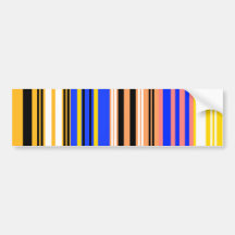 Marine blue yellow and white stripes bumper sticker