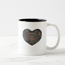 Marine Heart (woods) Mugs