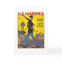 Marines - active service - land, sea, air cards