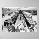 Marines on the Move: 1919 Poster