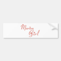 Marion Girl tee shirts Bumper Stickers