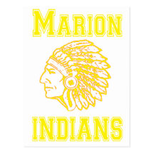 Marion Indians Yellow copy Postcards