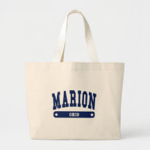 Marion Ohio College Style tee shirts Canvas Bags
