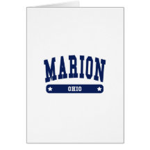 Marion Ohio College Style tee shirts Greeting Card
