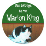Marion the Cat Personalised stickers