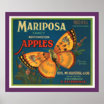 Mariposa Apples Posters