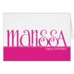 Marissa cherry pink Birthday Card