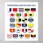 Maritime Flags. International Signs Poster