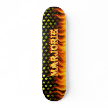 Marjorie skateboard fire and flames design