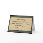 Mark 11:24: Greeting Cards