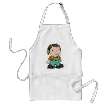 Mark likes music apron