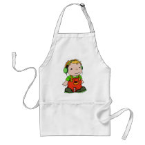 Mark likes music apron