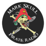Mark Skull Pirate Radio Sticker