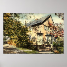 Mark Twain Home Onteora Pk NY Vintage 1942 Print