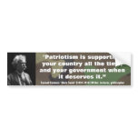 Mark Twain "Patriotism is supporting your country bumper stickers