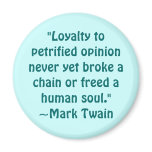 Mark Twain Petrified Opinion Quote magnets