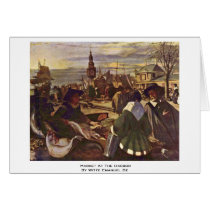 Market At The Harbour By Witte Emanuel De Greeting Cards