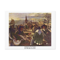 Market At The Harbour By Witte Emanuel De Post Card
