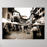 Market Day in European Street Posters