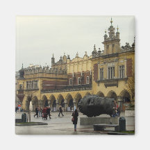 Market Square in Krakow Magnets