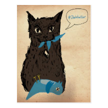 Marley Fish Hates Twitter Post Cards