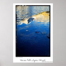 Maroon Bells in Ice on Stream, Aspen, Colorado Print
