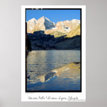 Maroon Bells & Stream, Aspen, Colorado Posters