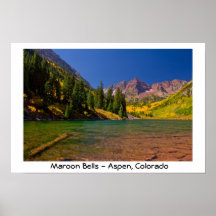 Maroon Bells w/ text Print