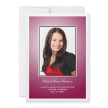 Maroon red custom photo graduation announcement