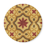 Maroon Tan Spanish Tile magnets