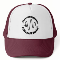 Maroon & white trucker  w/Analogue Mindfield logo Hats