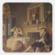 Marriage a la Mode:II- The Tete a Tete, c.1743 Sticker